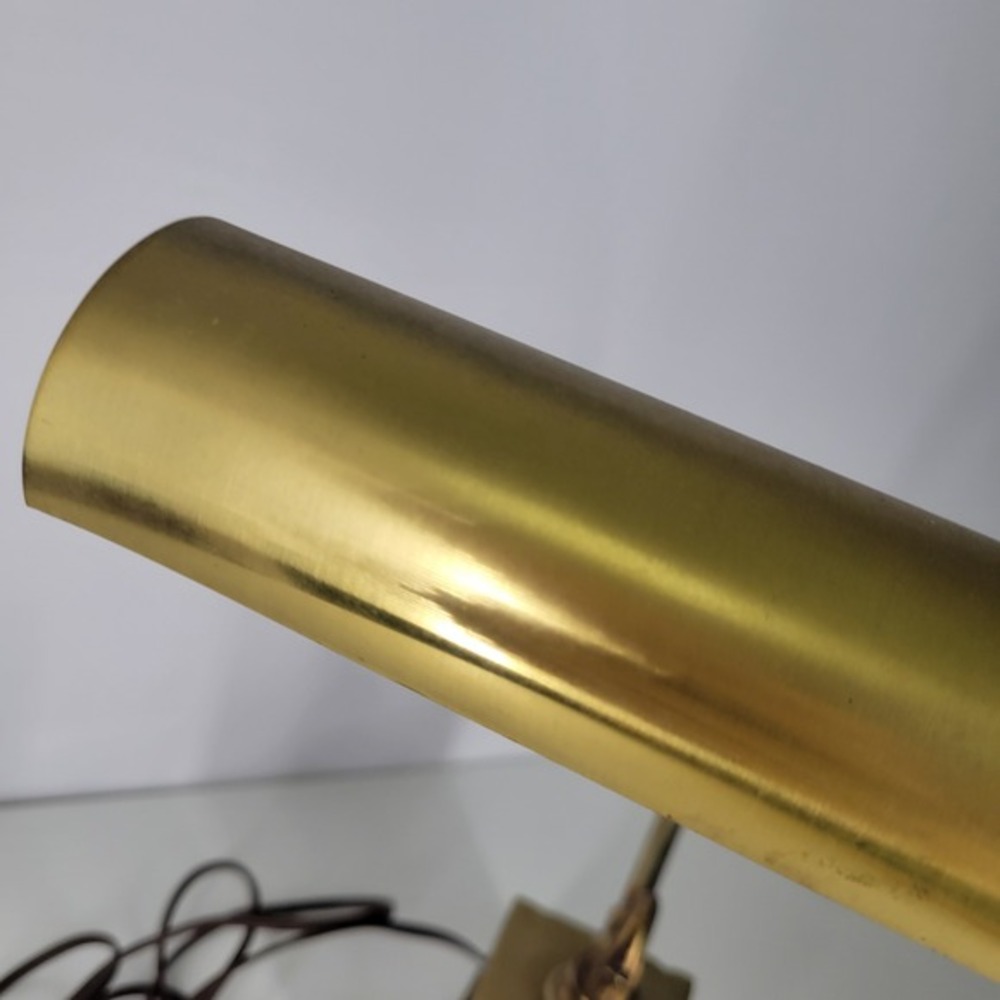Vintage Brass‎ Lamp Bankers Piano Desk Adjustable head Ornate Base MCM - Picture 3 of 11